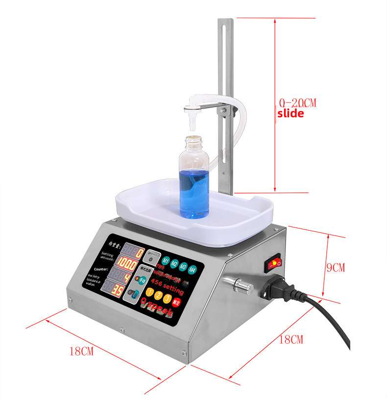 Small Automatic peristaltic pump weighing Liquid filling machine