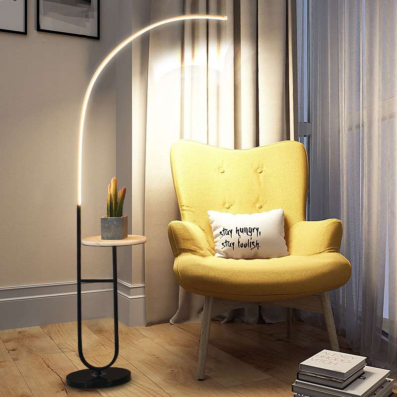Nordic led lamp with Marble table top + marble base