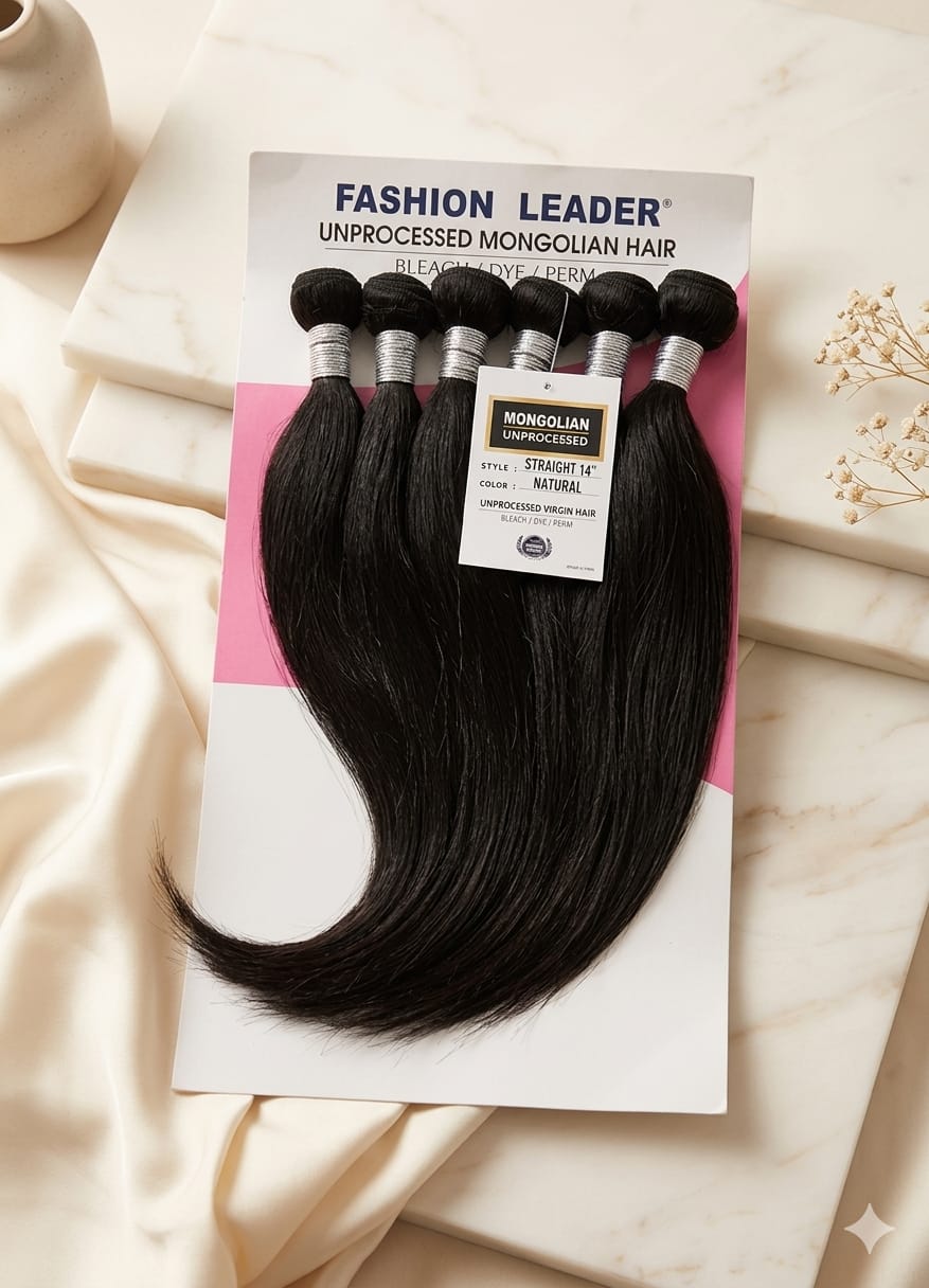 Mongolian 14" unprocessed bundles 100% human hair