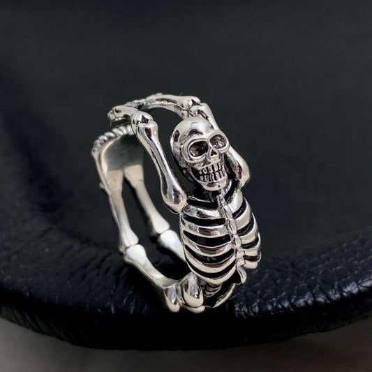 Ancient Skeleton Handmade Ring  |  High-end Luxury Jewelry Adjustable Ring