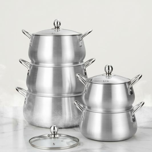 5pcs Indian pot (25years guarantee) sizes :18cm/20cm/22cm/24cm/26cm)