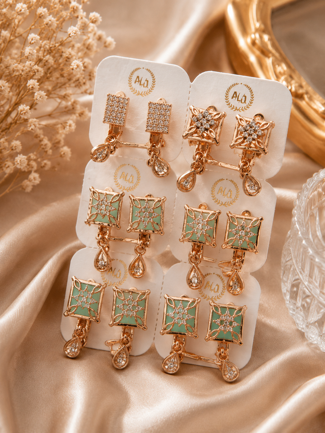 RS4 | Wholesale  Rose Gold Non Tarnish Earring Collection ✨