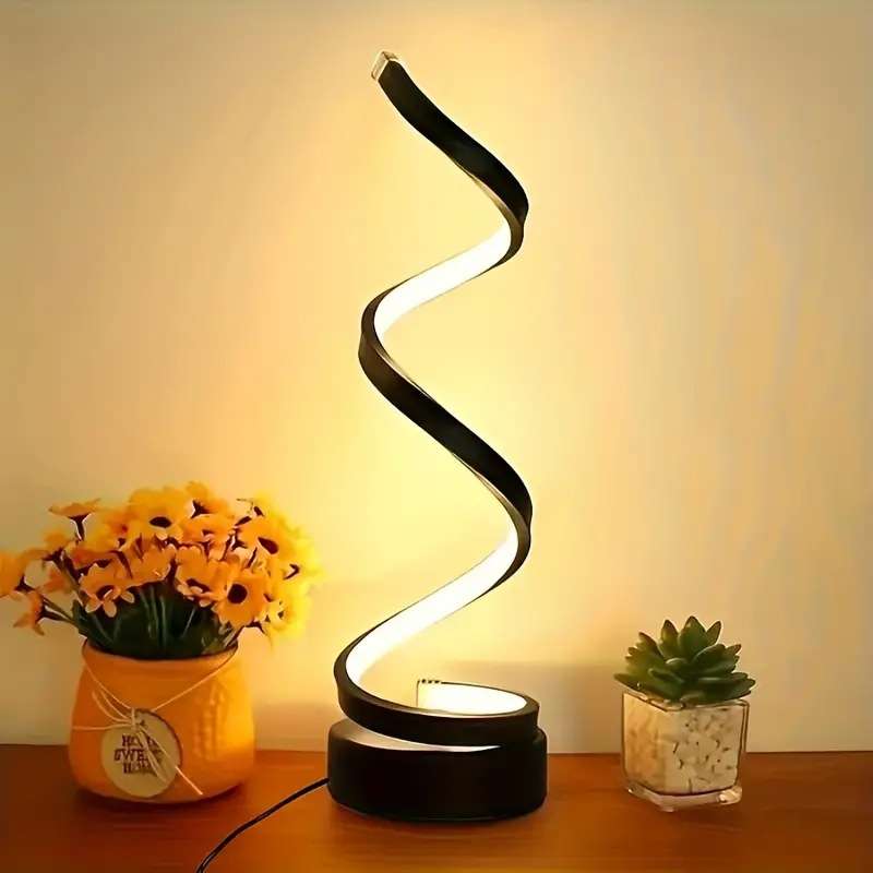 Modern Spiral Table Lamp - USB Three-color
Dimming