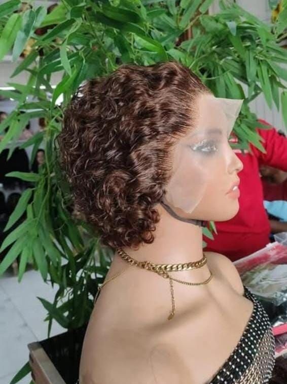 Brown curly Tiwa wig 13 x 4 100% human hair