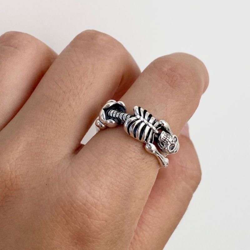 Ancient Skeleton Handmade Ring  |  High-end Luxury Jewelry Adjustable Ring