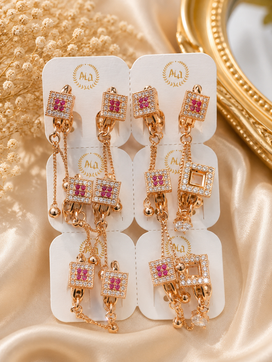 RS6 | Wholesale  Rose Gold Non Tarnish Earring Collection ✨