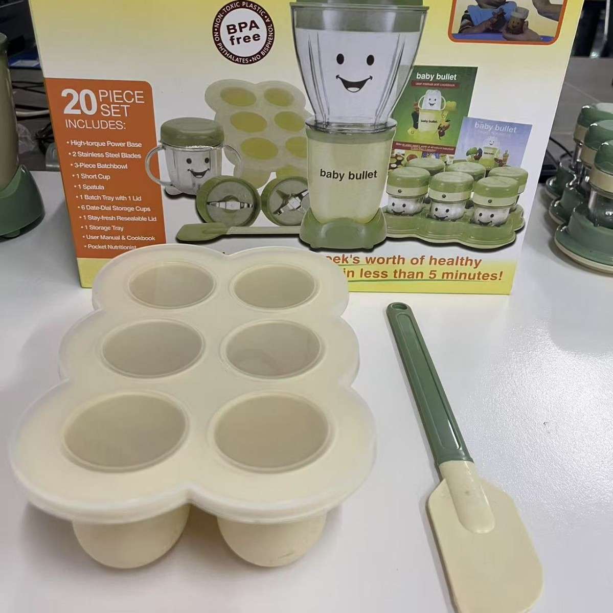 Food-grade Amazon best-selling baby Puree food machine, baby food blender set + Free gifts - [Arrives Nigeria in 60days]