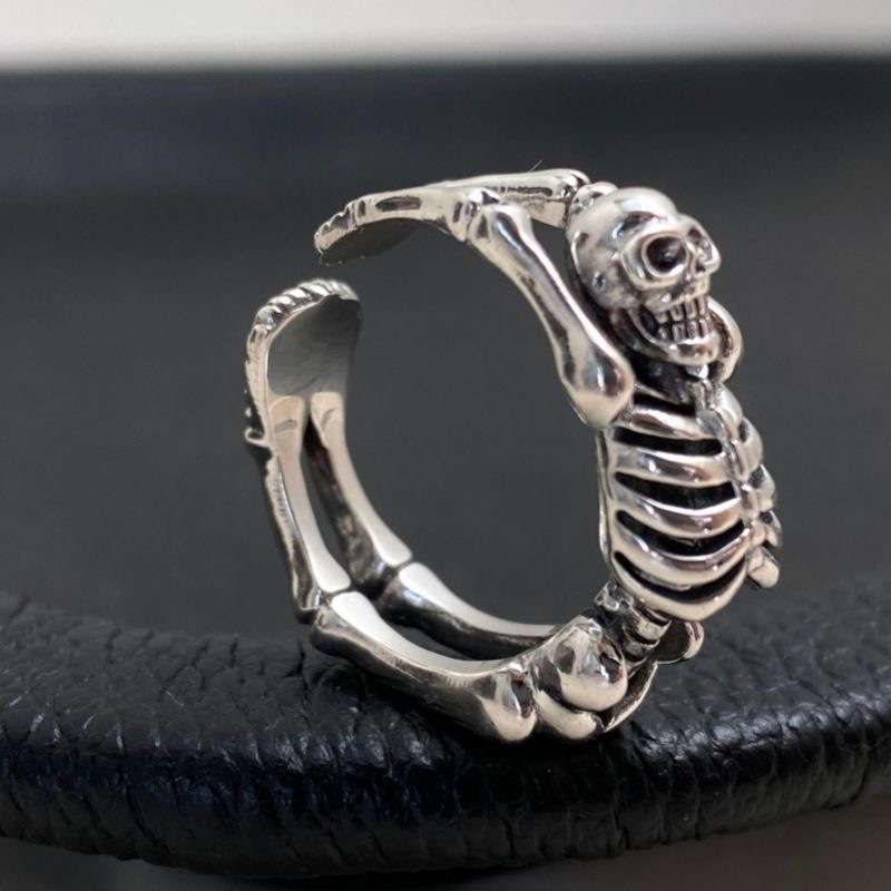 Ancient Skeleton Handmade Ring  |  High-end Luxury Jewelry Adjustable Ring