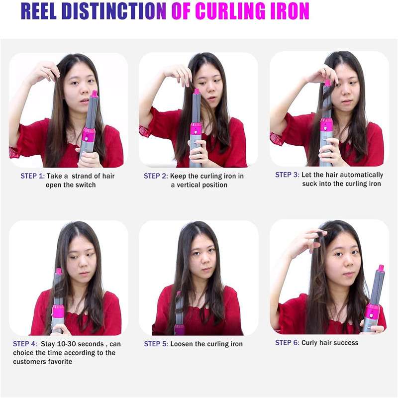 Five-in-one curling rod curling