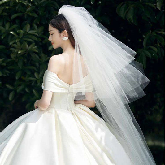 3m  Three-Layer Bride Wedding Shape Photo Portrait Headwear