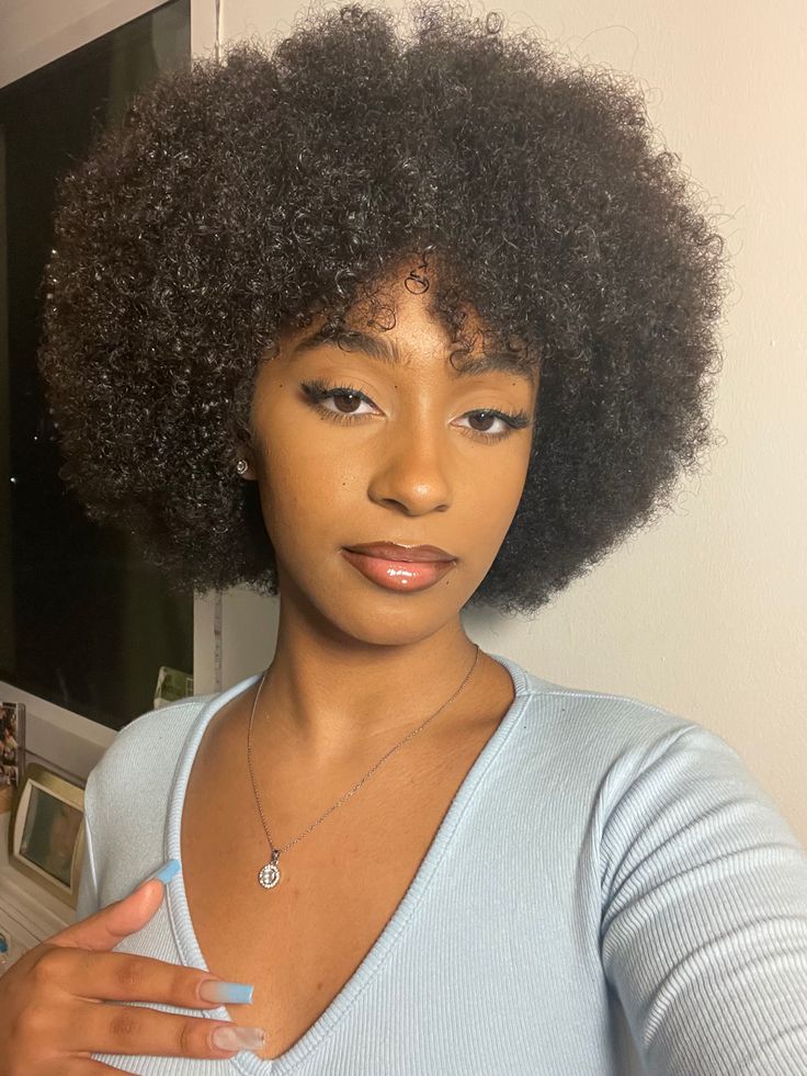 Human hair Afro kinky wig