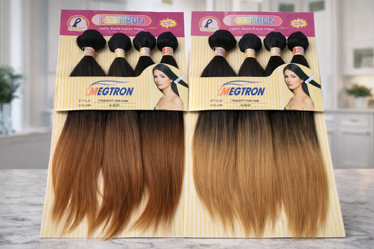 2Tone Megatron Straight bundles Kane kalin fiber hair can be used as crochet