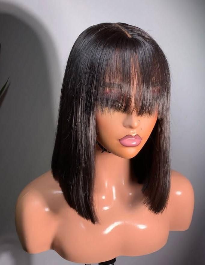 Closure Fringe Hair Blend Wig