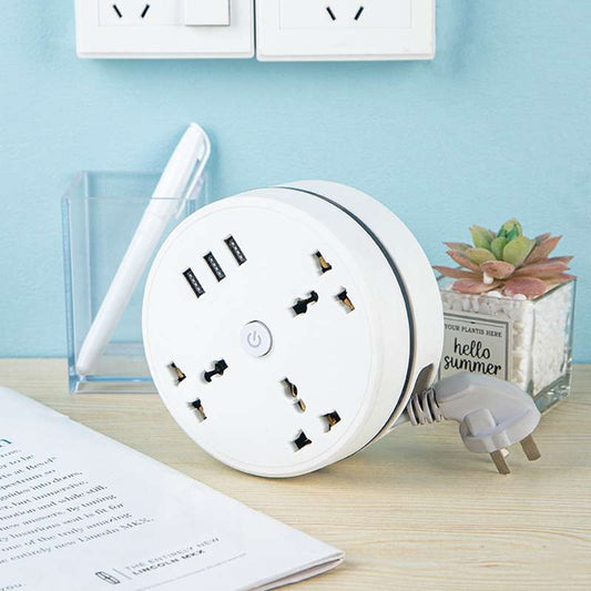 Round European standard round retractable USB port extension