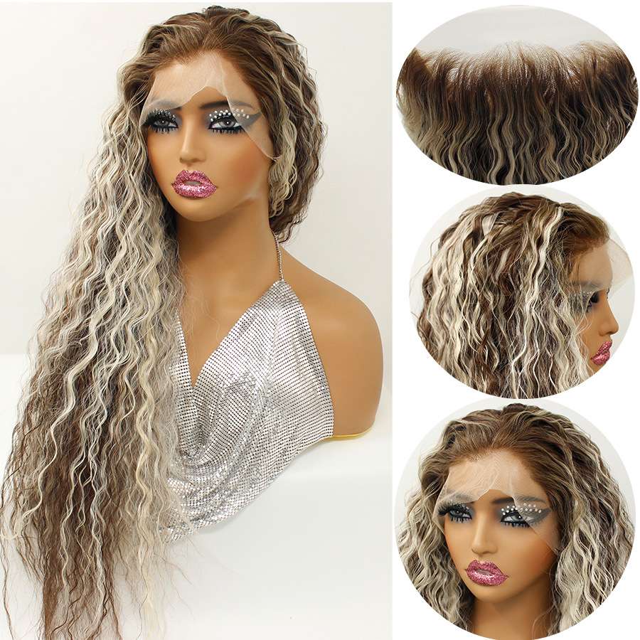 Wig britiany  Brown gradient silk chemical fiber wig