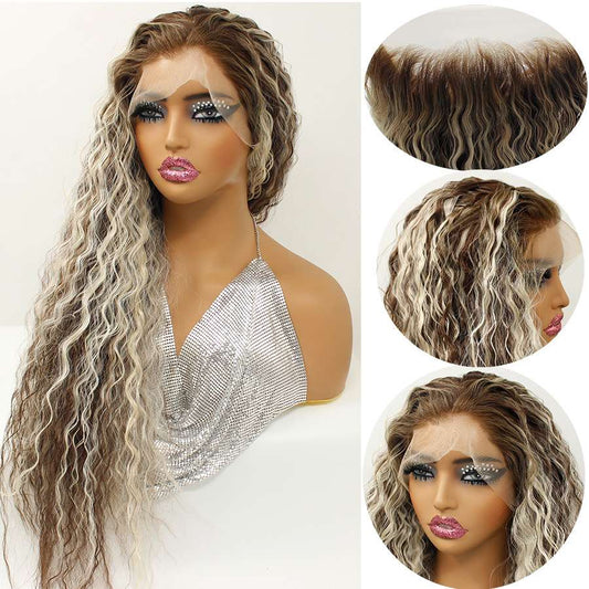 Wig britiany  Brown gradient silk chemical fiber wig