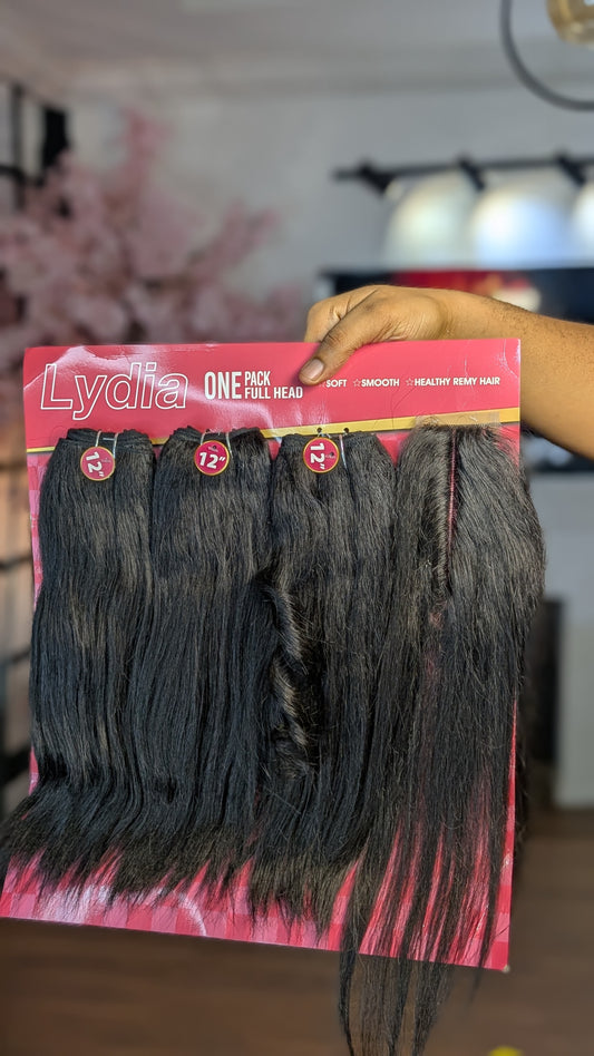 Natural 12inches Remy bundles