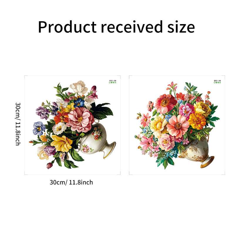 Vase glass sticker wall sticker home decoration