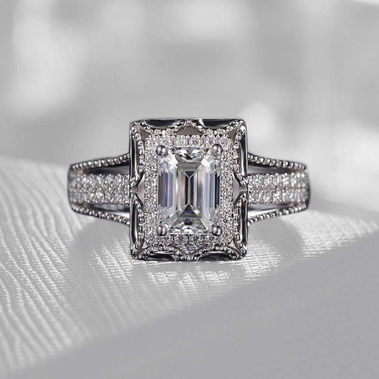Zion Diamond Silver Sterling Engagement ring | Adjustable Opening  ring fit all finger sizes