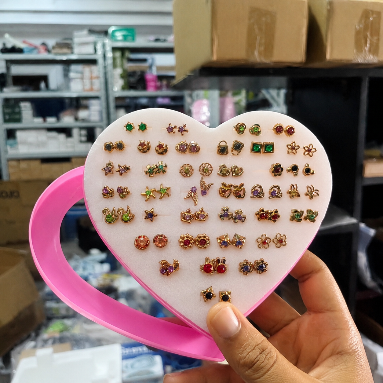30 Pair of Asthetic Earrings Random Mix in  Gift Box