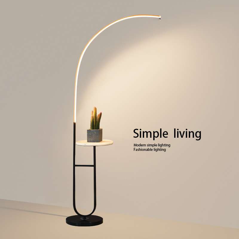 Nordic led lamp with Marble table top + marble base