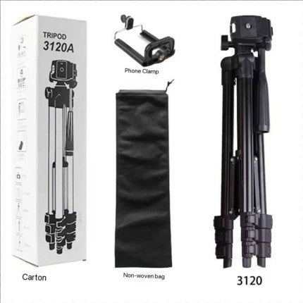 ADJUSTABLE HEIGHT PORTABLE UNIVERSAL SELF LEVELING CAMERA/PHONE TRIPOD STAND & HOLDER