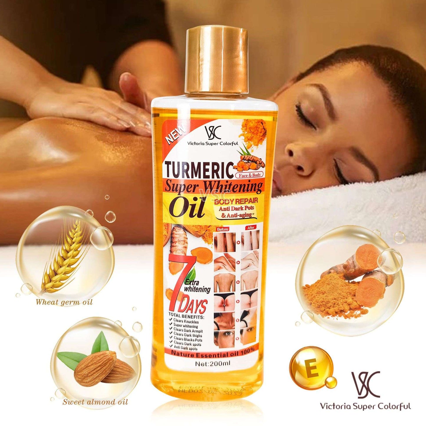 Moroccan Turmeric Essential whitening Oil  200ml