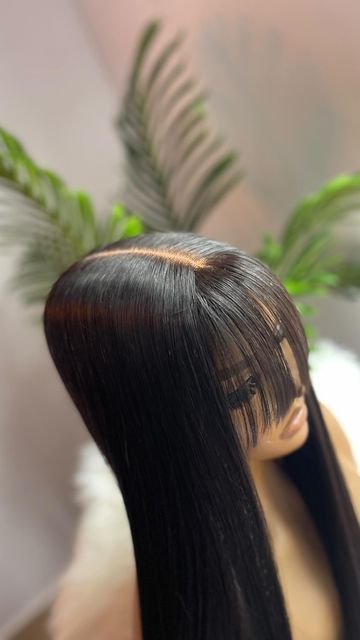 Chin Wong full fringe 26 inches Hair blend wig