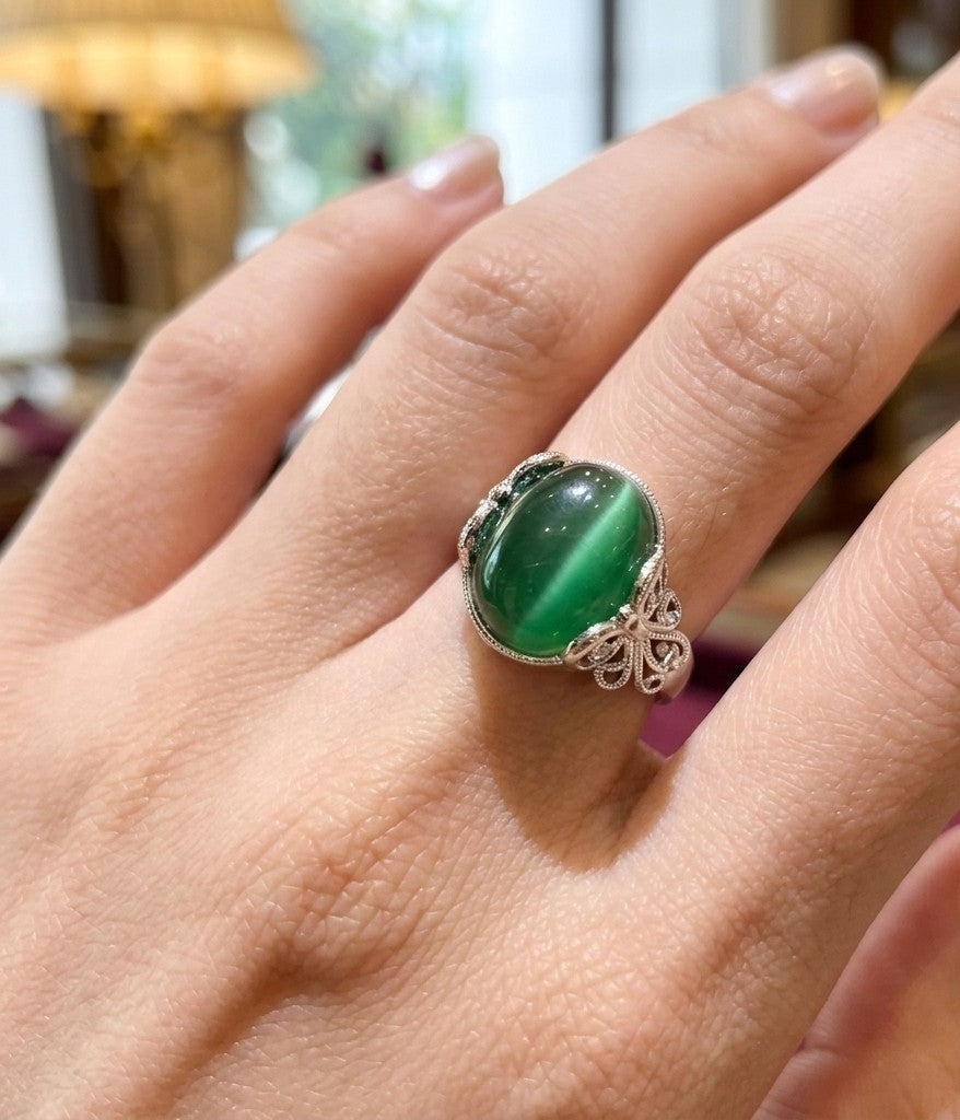 K18 | Wholesale Aura & Velvet Adjustable Ring Non Tarnish