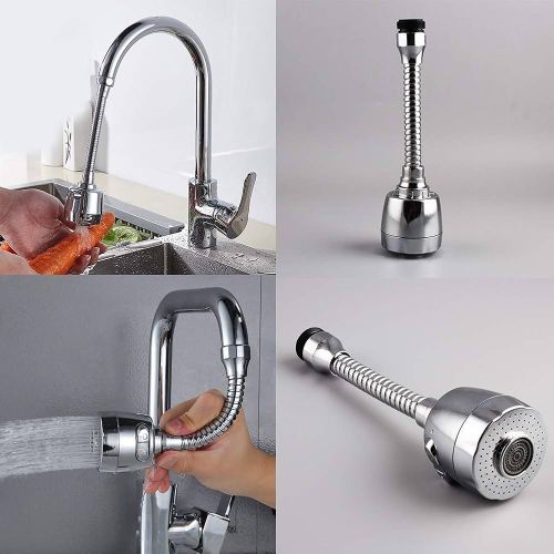 Stainless Steel 360 Flexible Faucet Sprayer Water Extender