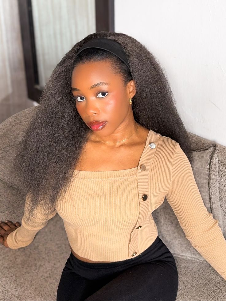 Kinky Straight Headband Wig