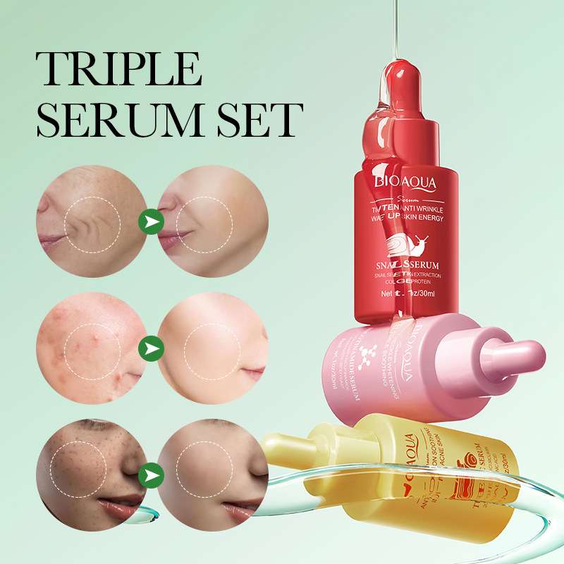 3 in 1 BIOAOUA Snail Turmeric Niacinamide Essence Kit