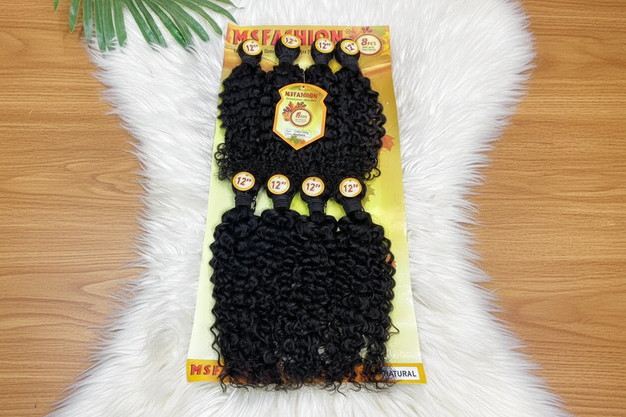 12 inches Natural Curly Mfashion Premium Hair bundles Packet hair
