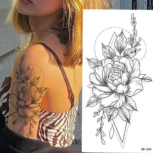 Waterproof Temporary tattoo BK-004; Dimensions: 96*190MM
