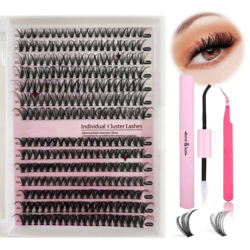 Human hair Natural Lashes30D/40D Mixed Set + Free gift