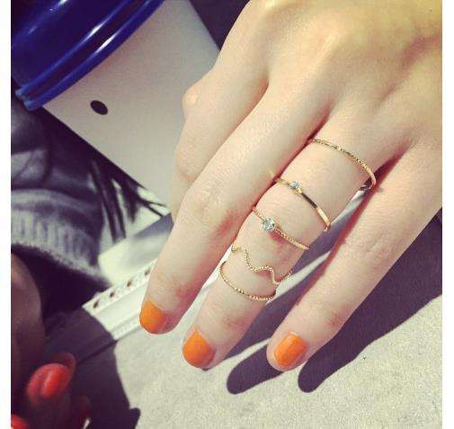 DO21 Korean Wave Five-piece Set Personality Fashion Ring 5-piece Set knuckle ring