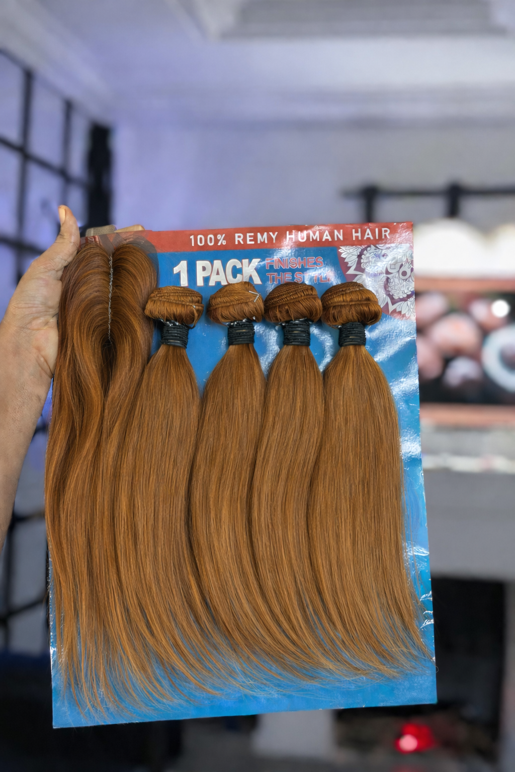 100% Remy human hair - Honey brunette