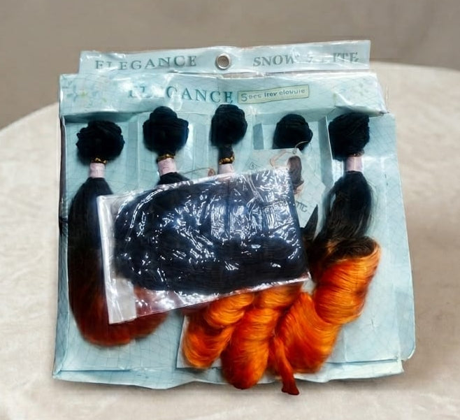 Elegance Burnt Orange ombre bundles + closure