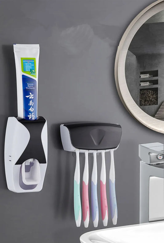 Colorful Toothpaste Dispenser UV Sterilizer Toothbrush