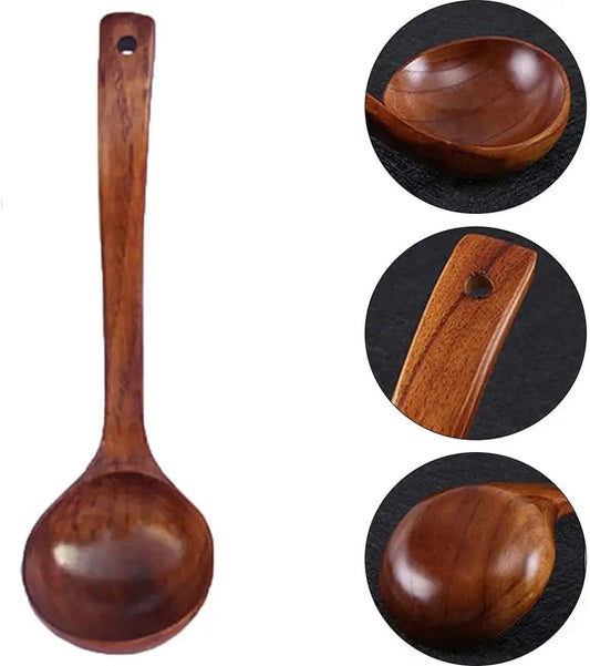 1PC CHINESE WOODEN KITCHEN SERVING SPOON