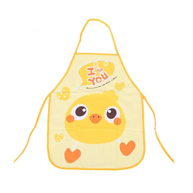 Yellow Children's Cartoon  Waterproof Apron