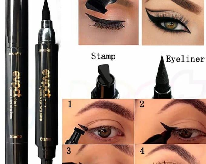 2 in 1 Long lasting Waterproof pencil liquid Eyeliner +seal