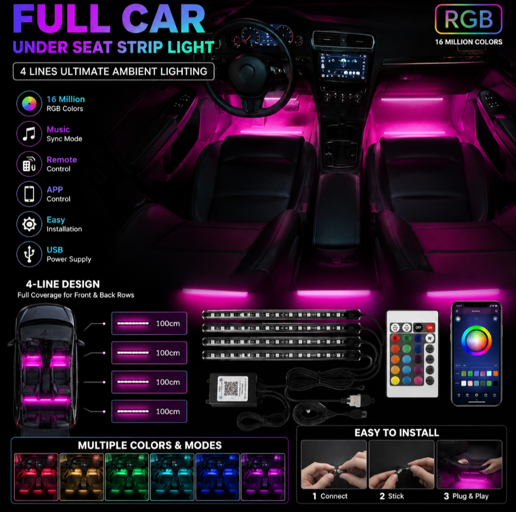 Full Car in door light and full set up Accessories