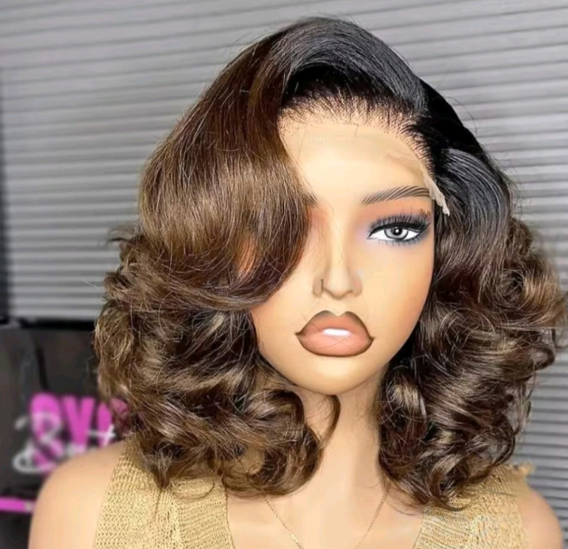 SDD Ombre Brunette Pre-plucked Long ombre blond body wave Glueless 5x5 Silk Base Jewish Human Hair