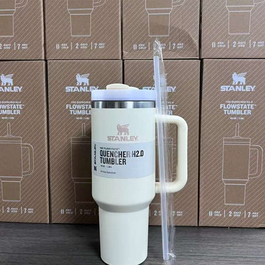 Milky white Colour Original Stanley Quencher H2.0 Flowstate thumblr Cup -