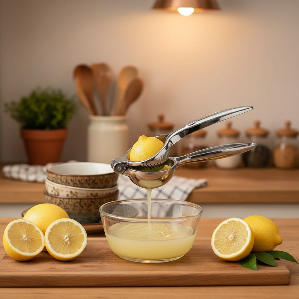 STAINLESS STEEL HAND MANUAL LEMON JUICER/SQUEEZER