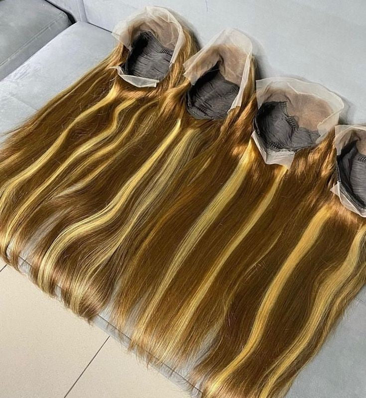 Full frontal piano wig  100% human hair hair 26''