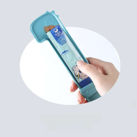 Cat strip snack feeder