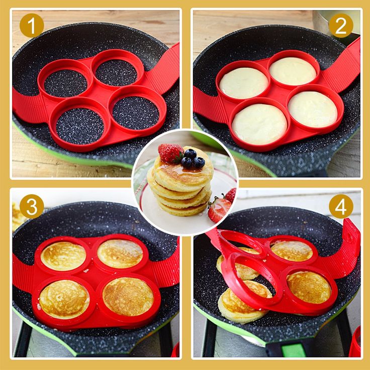 4 HOLES SILICON FLIPPING FRENCH PANCAKES MAKER