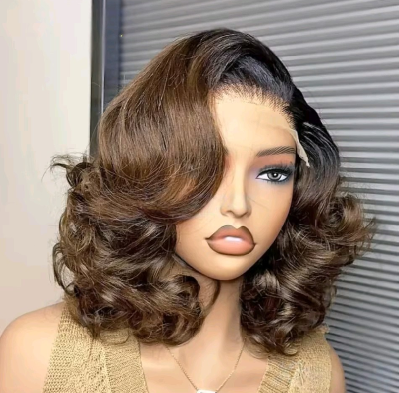 SDD Ombre Brunette Pre-plucked Long ombre blond body wave Glueless 5x5 Silk Base Jewish Human Hair